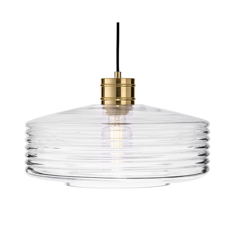 1 - Light Antique Brass Drum Pendant