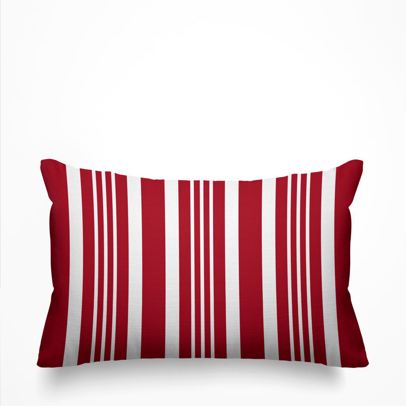 Housse et insert de coussin rectangulaire d'extérieur Healthcliff, Rouge