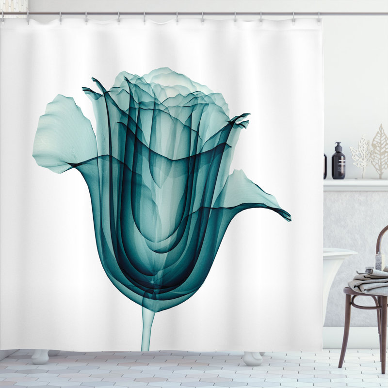 Shower Curtain with Hooks Included, 70" H x 69" W