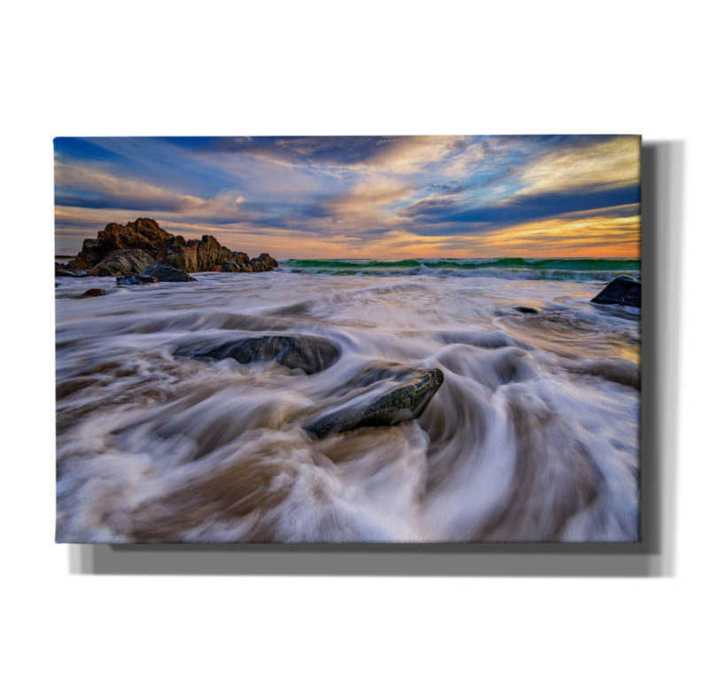 Epic Graffiti 'Incoming Tide In Ogunquit' by Rick Berk Canvas Wall Art