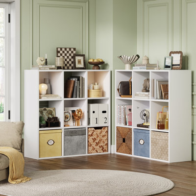 Bibliothèque cubique 2 pièces, étagère de rangement décorative