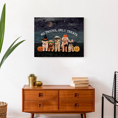 «No Tricks Just Treats Pups», reproduction sur toile