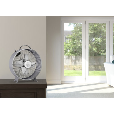 Retro Clock 31cm Oscillating Personal Fan