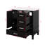 Ensemble d'armoire de salle de bain moderne avec lavabo 30 po, armoire de rangement avec porte à fermeture douce et 3 tiroirs