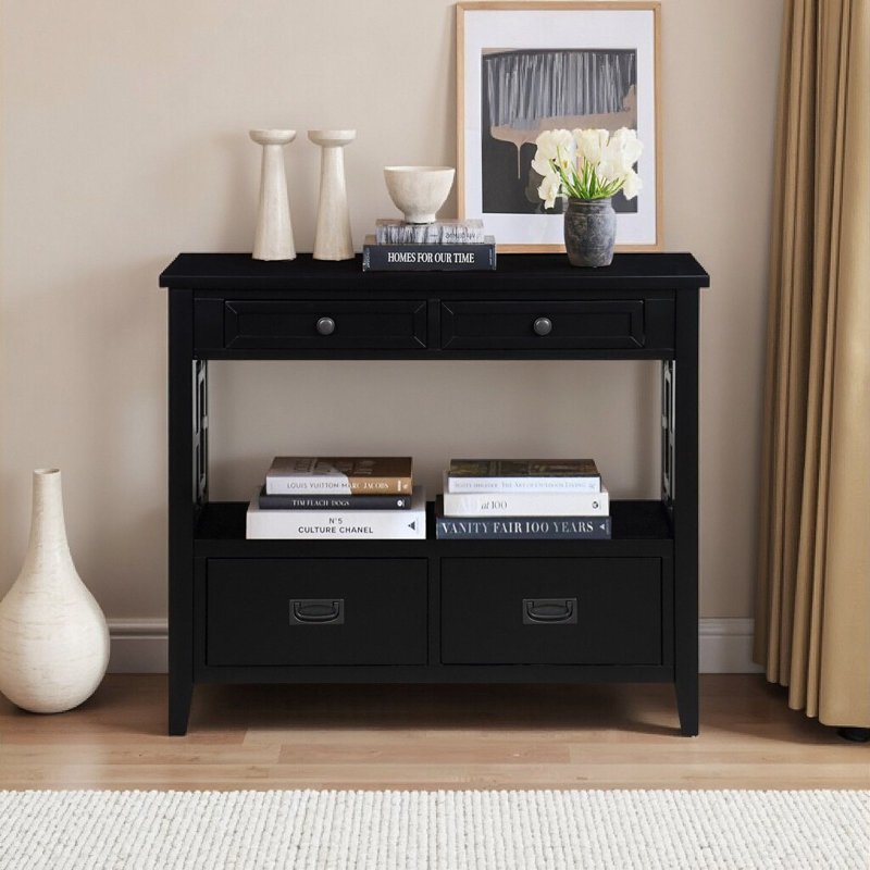 Bonnay 4 - Drawer End Table, Black