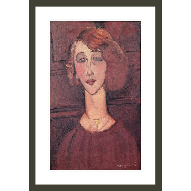 «Renee» par Amedeo Modigliani, impression giclée sur cadre, H 20,51 po x l 29,5 po