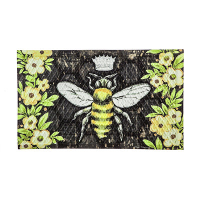 Tapis de porte d’extérieur antidérapant en relief 30 x 18 Patel