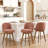 26" Swivel Upholstered Counter Stool With Solid Wood Frame And Mid Back-1180840754