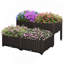 4 Piece Raised Garden Bed with Legs, Self-Watering Planter Box Raised Bed to Grow Flowers, Herbs & Vegetables, Brown