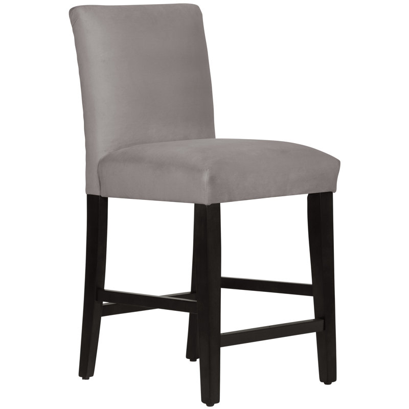 Tabouret de bar et de comptoir Hadrien, Tabouret de comptoir (siège d'une hauteur de 26 p, Bois noir