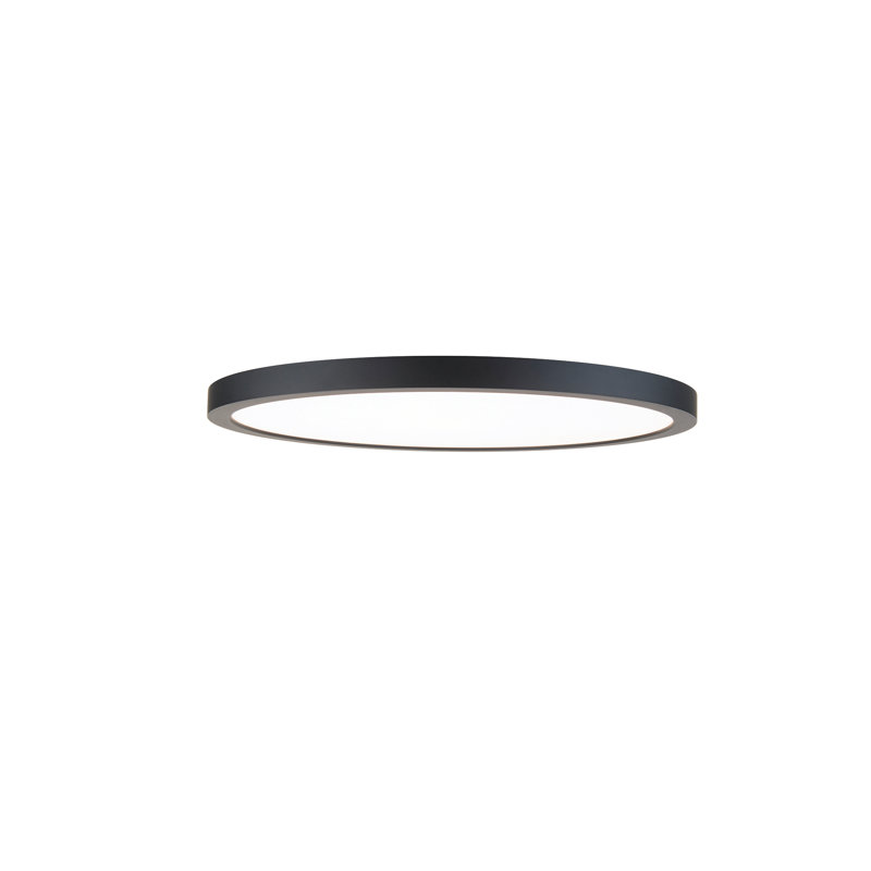 Plafonnier encastré simple à DEL 11 po, 3000k, Noir, H 0,6 po x l 11 po x P 11 po