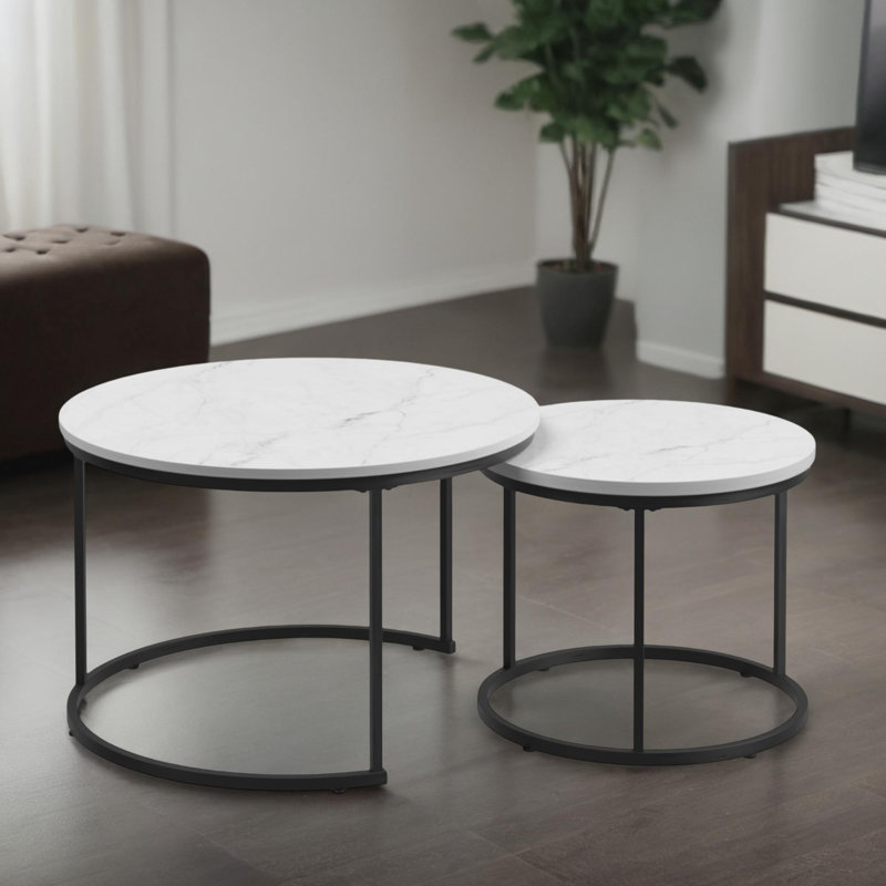 Nesting Coffee Table, White
