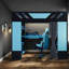 Lit mezzanine multifonctionnel en bois peu encombrant, style moderne avec rangement et lumières