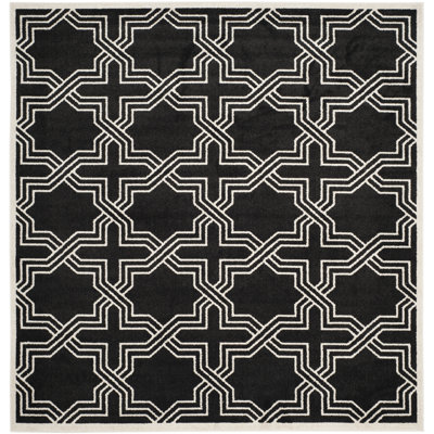 Gere Geometric Black/Cream Indoor / Outdoor Area Rug