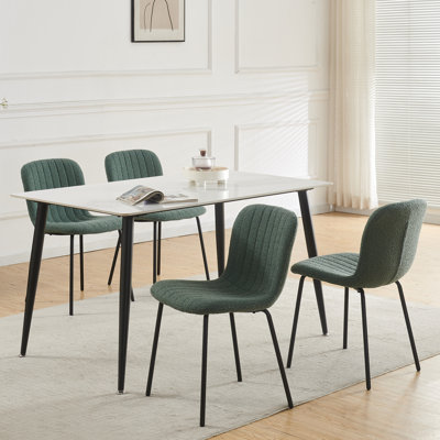 Linen Fabric Dining Chairs Upholstered Chairs