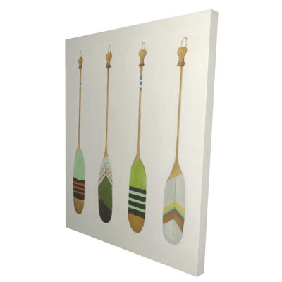 Décor de toile de salon avirons nautiques colorés