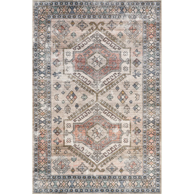 Innesker Medallion Machine Washable Area Rug