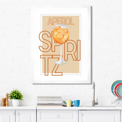 «Aperol Spirz Italian Cocktail», reproduction d'art mural
