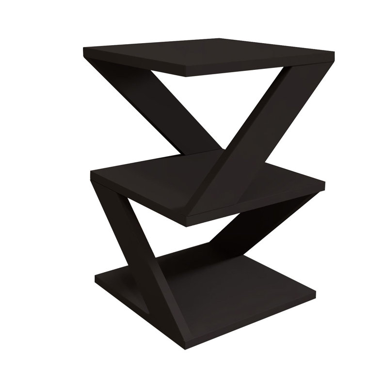 Siyan End Table, Black/Oak