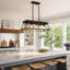 Luminaire suspendu linéaire industriel ajustable 5 lumières Farmhouse-1490773412