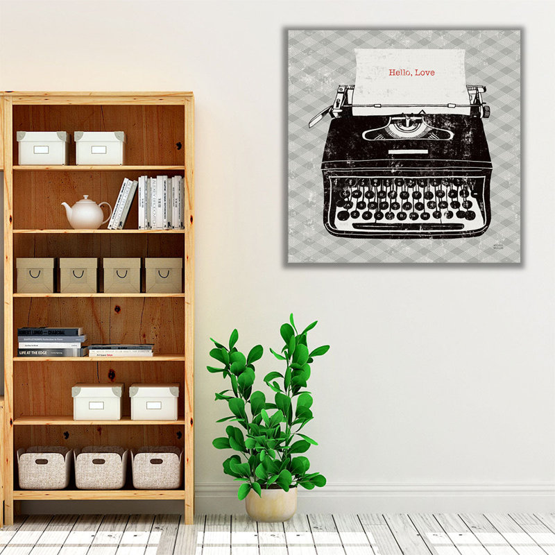 «Vintage Analog Typewriter», reproduction d'art sur toile, H 12 po x l 12 po