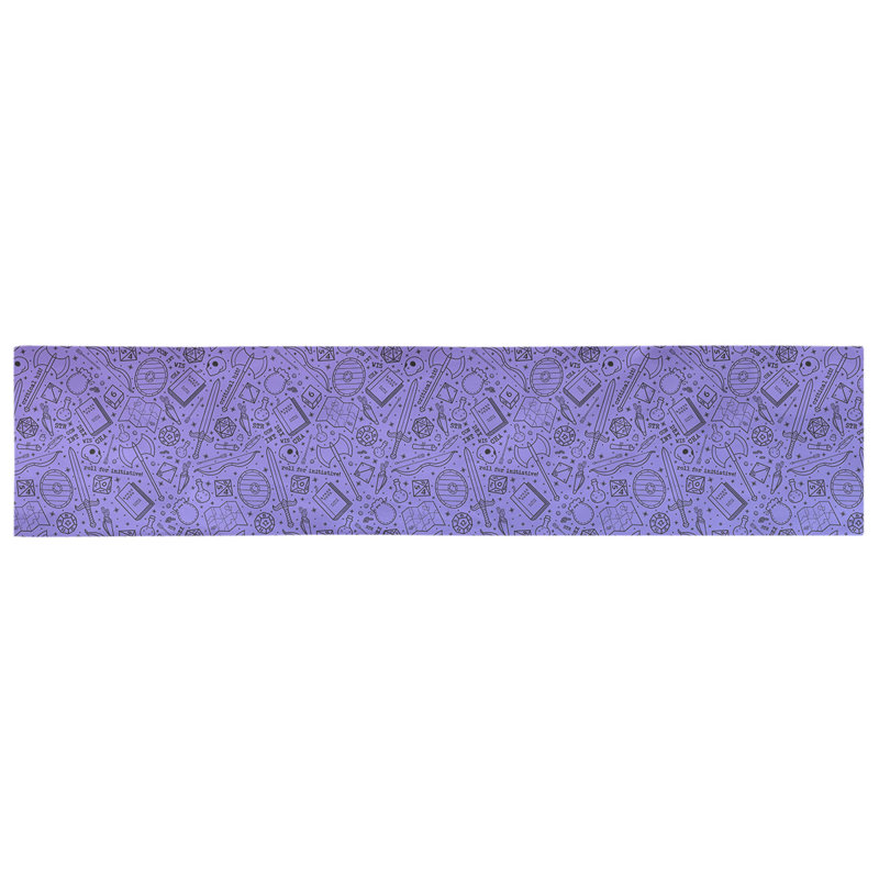 Chemin de table géométrique avicia, 90 po x 16 po, Bleu / Vert, 100 % coton