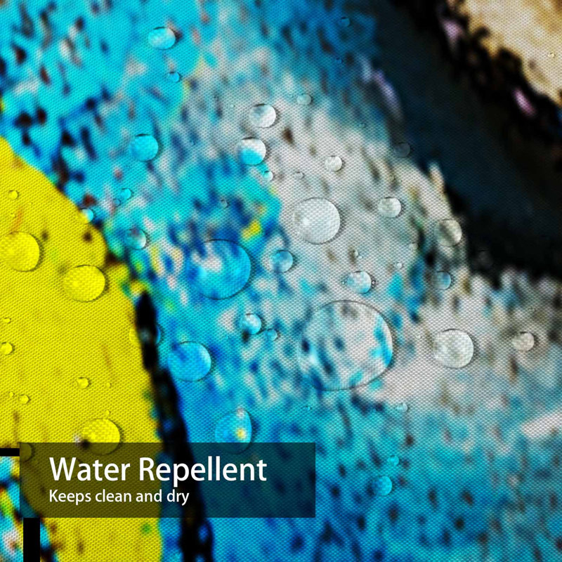 Rideau de douche en perroquet bleu avec art moderne, L 72 po x l 72 po