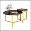 Ensemble de tables basses gigognes en verre avec pieds robustes-1426638463