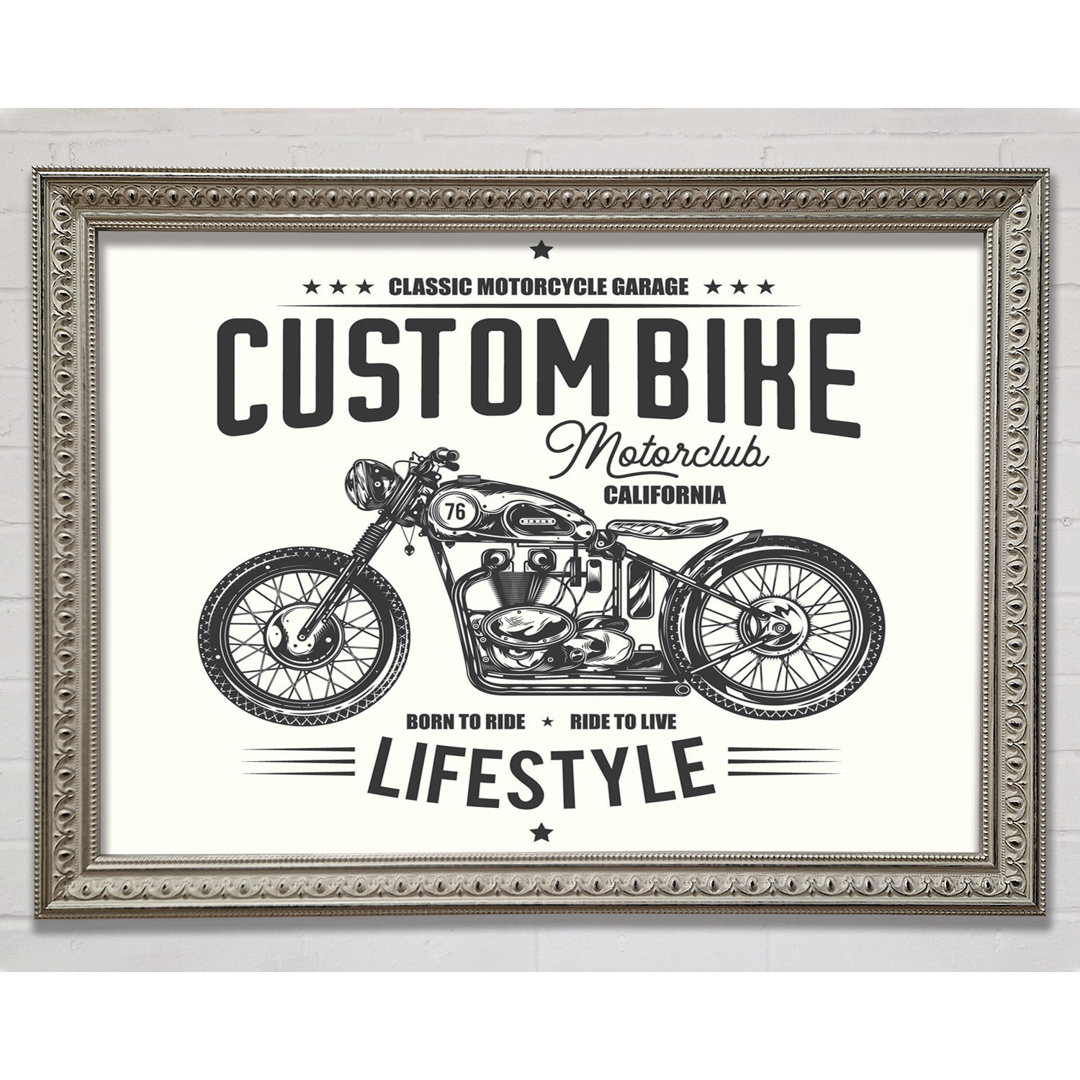 Custom Bike Motor Club - Einzelner Bilderrahmen Druck