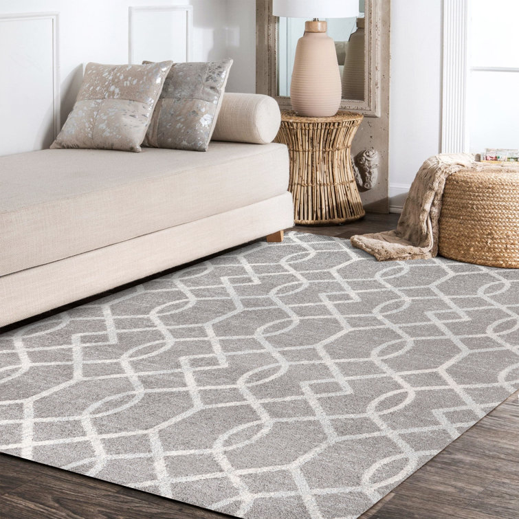 Wincott Ogee Fretwork Dark Gray/Cream Rug