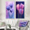 Lavande tulipes Twilight Shine I - art mural floral 2 pièces