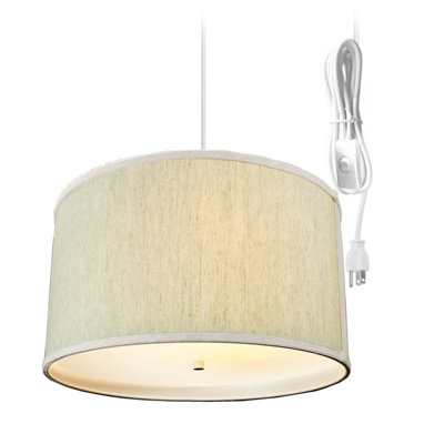 Luminaire suspendu tambour 2 lumières unique Letellier