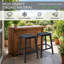 Ensemble de 2 tabourets de bar d'extérieur Kozyard de 28 po avec siège selle ergonomique, structure en acier thermolaqué, structure en A robuste, résistant aux intempéries pour îlot de cuisine et balcon-127862288
