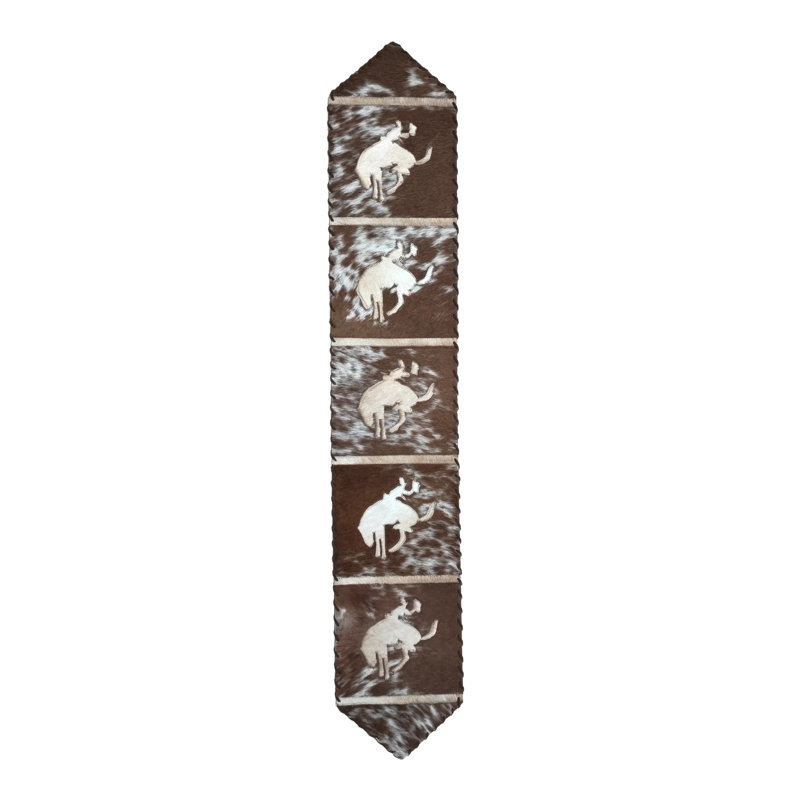 Chemin de table Light Bucking Bronco, L 96 po x P 12 po, Brun/crème
