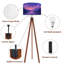  Lampe sur pied à trépied Magical Twilight Landscape River Mountains Crescent Moon
