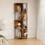 Étagère d'angle, étagère d'angle à 5 niveaux, présentoir de coin industriel, bibliothèque d'angle pour petit espace, salon, chambre à coucher, cuisine, brun rustique
