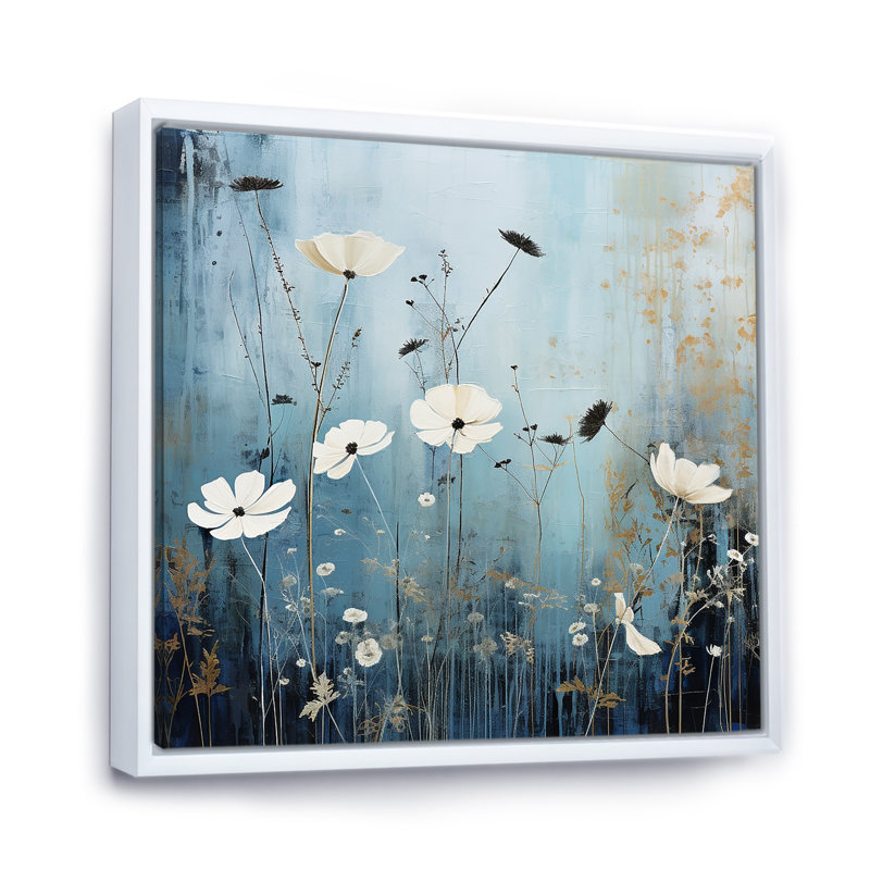 Fleurs sauvages Wander Meadows V, Cadre flottant blanc, H 36 po x l 36 po x P 1,5 po