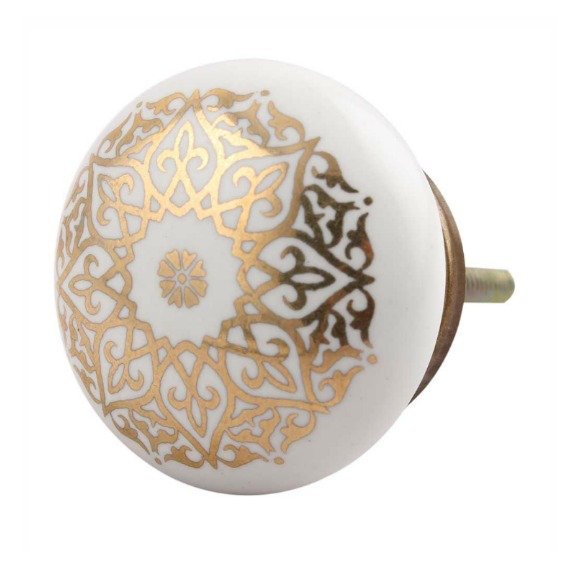 Hand Painted 1 1/2" Diameter Round Knob