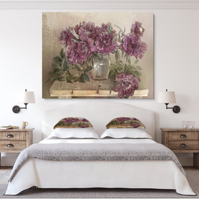 Bouquet de pivoines roses - impression