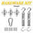 ColourTree Sun Shade Sail Triangle Hardware Kit (Hardware Kits Only)