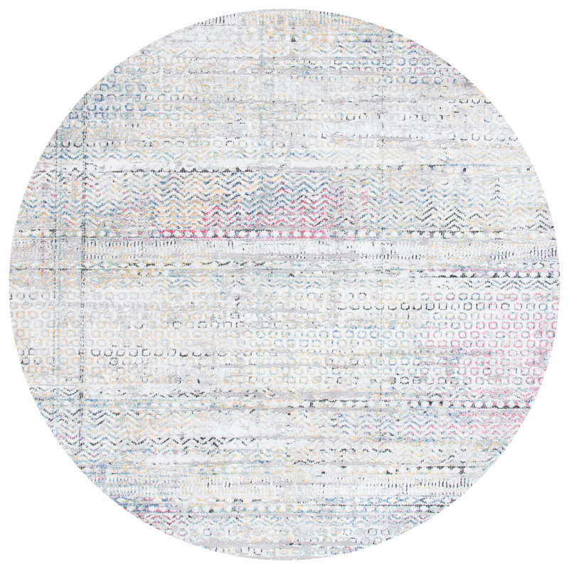 Porcello 900 Performance Abstract Rug, Round 6'7"