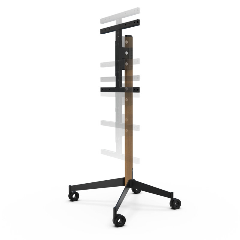 Universal TV Stand -  Wood/Oak, Black, 122.60cm H x 60.10cm W x 47cm D