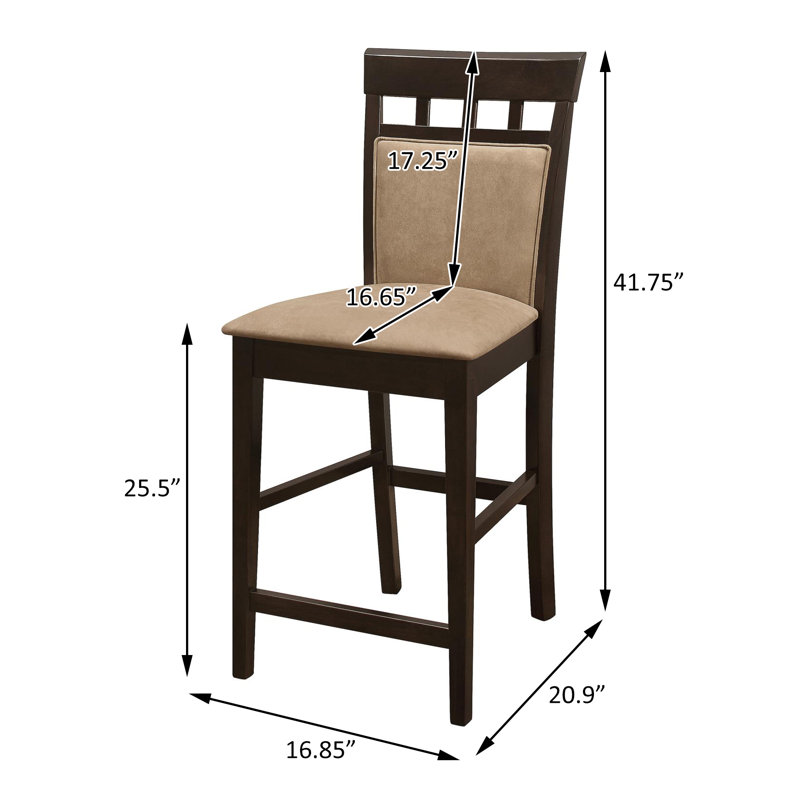 Sarwa Square Counter Height Dining Set Brown and Tan, 5