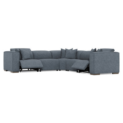 Bliss Fabric 5-piece Power Motion Sectional