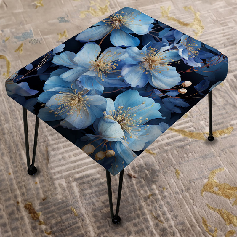 Repose-pieds Mystic Blue Blossoms