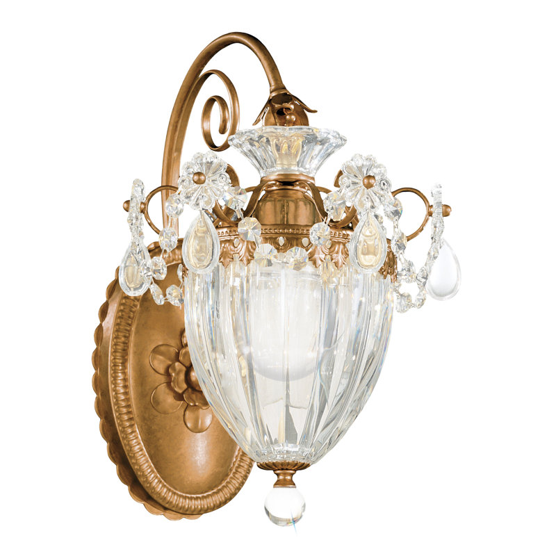 Bagatelle 1 - Light Armed Sconce, Etruscan Gold, Heritage Clear