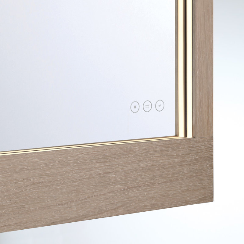 Mogano, miroir, 24 po x 36 po, chêne blanc