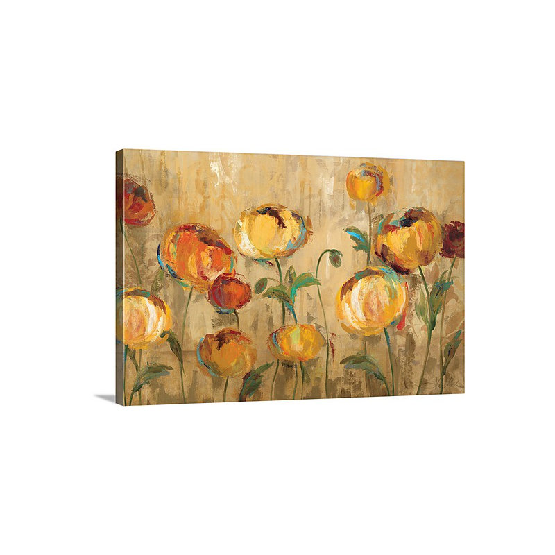 «Joyful Ranunculi» par Anieyah, reproduction d'art sur toile, H 20 po x l 30 po x P 1,25 po