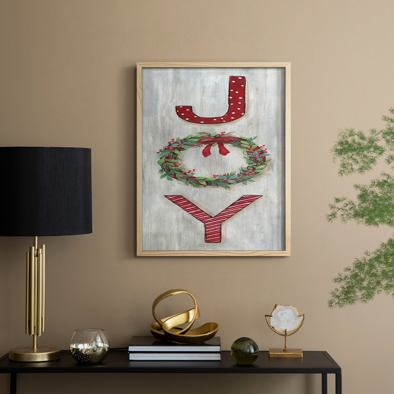 «Joy», reproduction encadrée - bois massif, H 11 po x l 9 po, Naturel