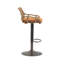 2 tabourets de bar de cuisine, orange, hauteur réglable avec repose-pieds, pivotant, salle à manger, capacité de 250 lb orange et salle à manger, base en métal, poids-130963367